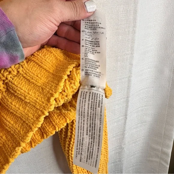 Hollister knitted crew neck oversized cropped sweater fall winter spring holiday - Picture 6 of 8